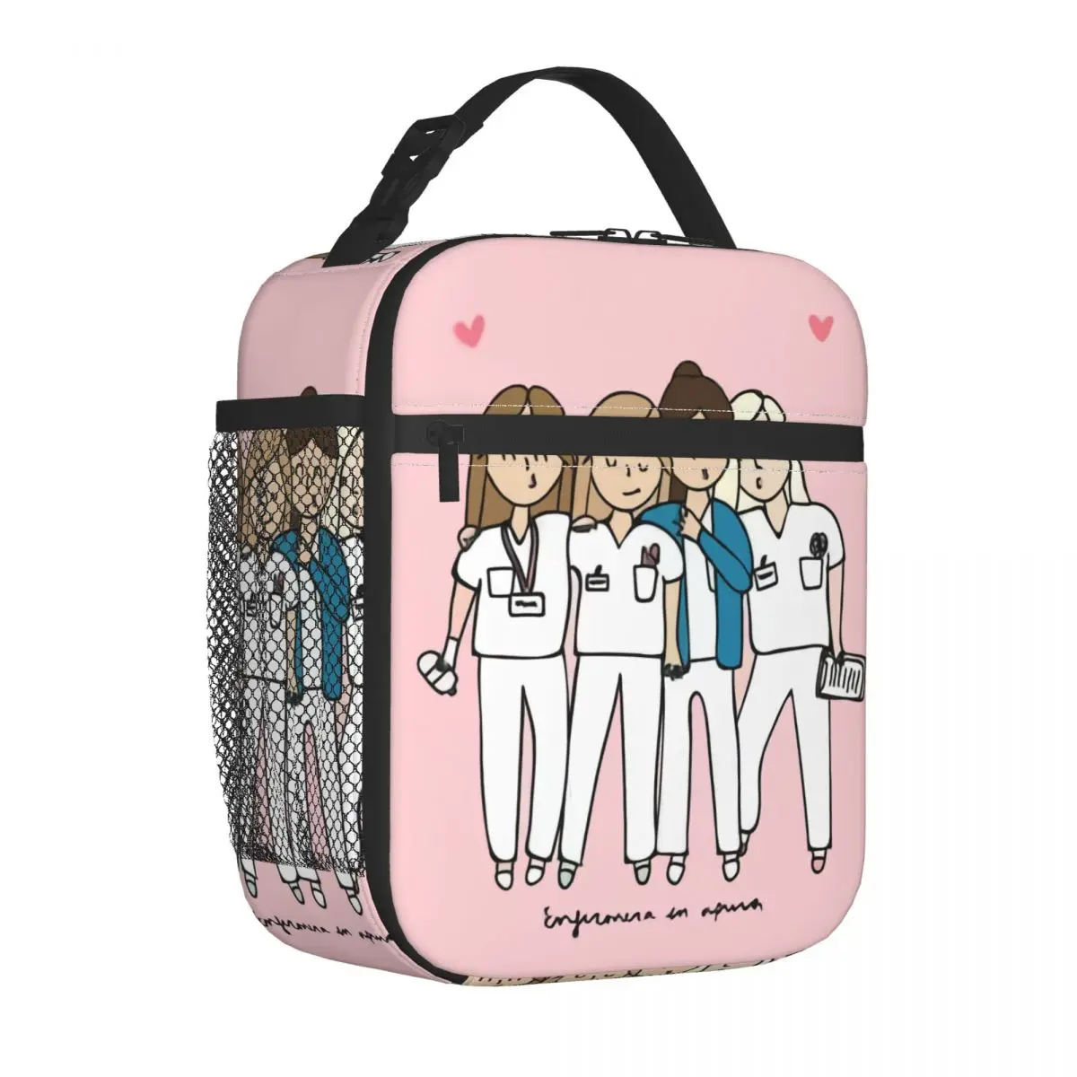 Custom Enfermera En Apuros Doctor Nurse Medical Health Lunch Bag Men Women Cooler Thermal Insulated Lunch Boxes Children School