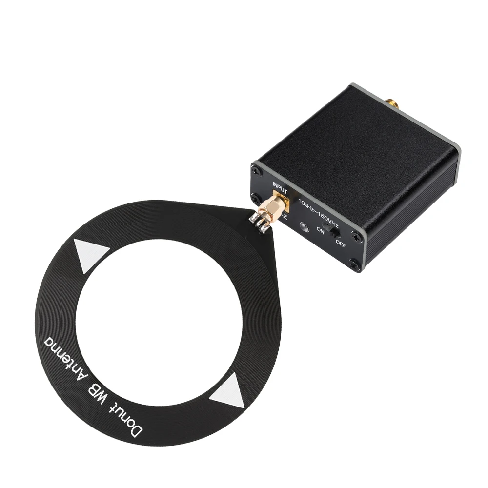 Type-C DC5V 10k-180MHz Receiving Antenna Low Impedance Converter with 10k-180MHz Donut WB Broadband Receiving Antenna