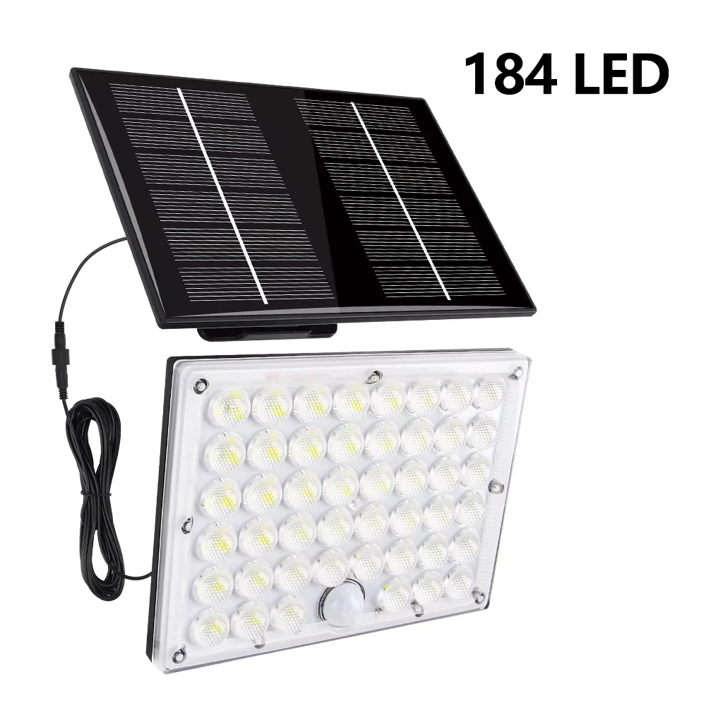 Arbrac 184 LED Solar-Flutlicht, 3 Modi, Bewegungsmelder, Strahler, wasserdicht, IP65, Wandbeleuchtung, Lampe für Garage, Garten, Straße, Pool 3