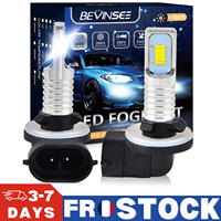 Bevinsee 2X 881 H27W/2 Led Fog Lamp Bulbs Drl Driving Lamp Fanless Wireless 1:1 Halogen Size Lights Bulb for Vehicles 20W 12V