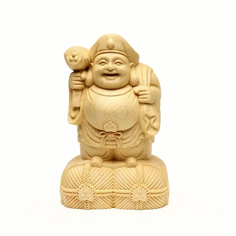 

solid wood carving Big Black Sky - God of Wealth statue traditional hand carving home living room office fortune ornaments