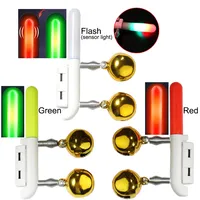 Fish Bite Alarm Double Bells Light USB Charger CR425 3.6V Battery Sensor Lamp Bright Night Tool Kit Pesca Rod Tackle Flash LED