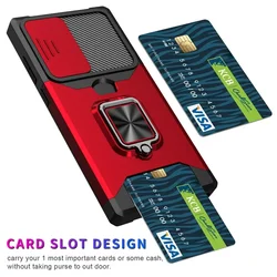 Shockproof Armor for Samsung Galaxy A56 A36 A26 A16 A06 A15 A25 A35 A55 5G A14 A34 A53 A54 4G Case Cover Card Magnetic With Ring