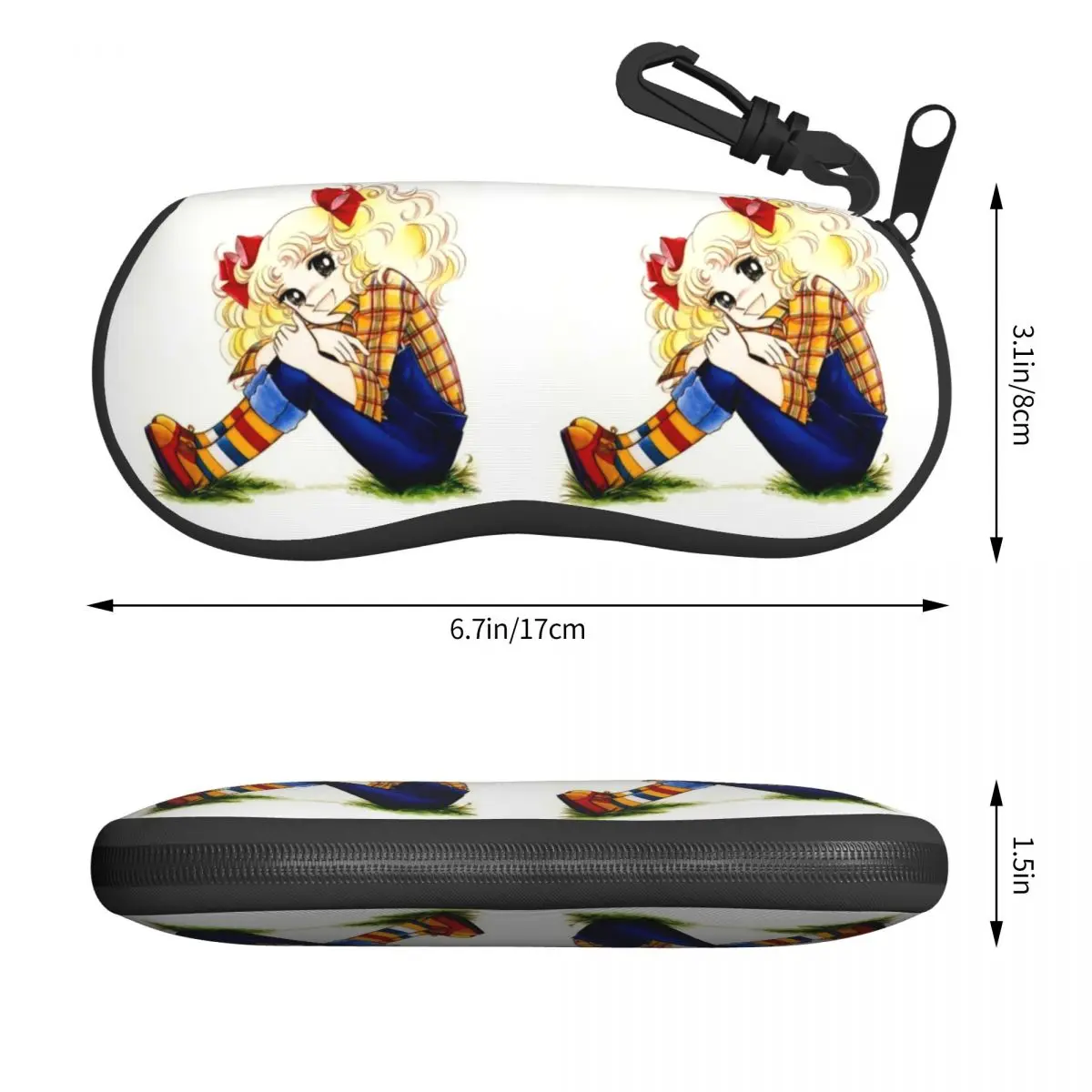 Custom Candy Candy Anime Manga Shell Glasses Case Unisex Travel Eyeglasses Case Sunglasses Protector Box