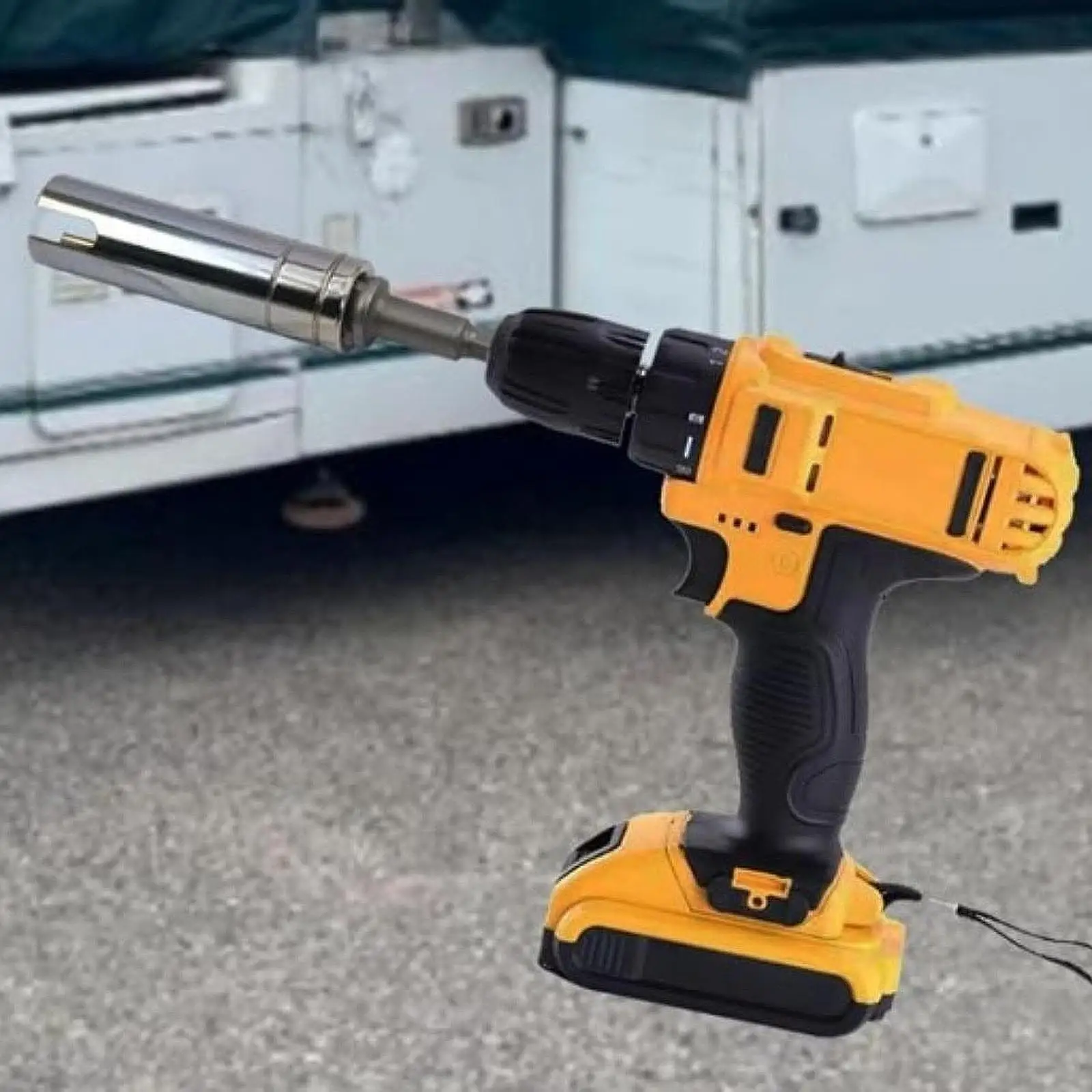 

Camper Crank Handle Replacement 3/8 Socket with Adapter Trip Spare Accessories Trailer Roof Equipment for Fleetwood Camping