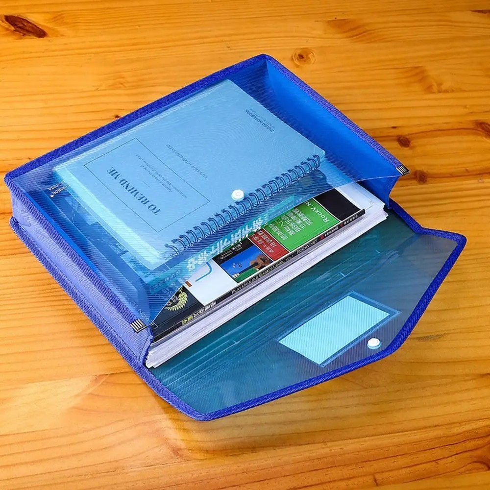 Large Capacity PVC Bag Waterproof Document Bag A5 File Folders File Organizer Envelope Folder