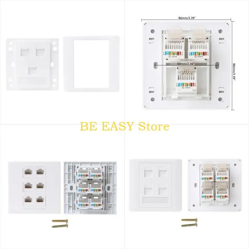 E28F 86 Type Computer Socket Panel CAT5E Module RJ45 Cable Outlet