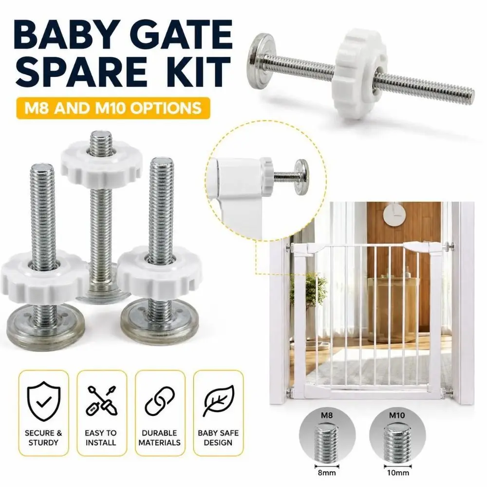 Gate Screw Bolts Baby Gate Spare Kit Tool Free Installation Rust Resistant Baby Gate Replacement Parts