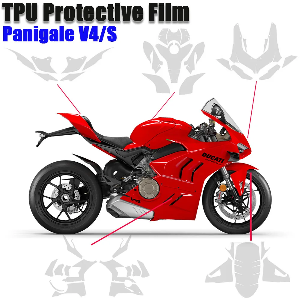 

PPF PANIGALE V4 V4S Accessories TPU Protective Film For DUCATI Panigale V4 S Transparent Sticker Full Wrap Paint Protection Kits