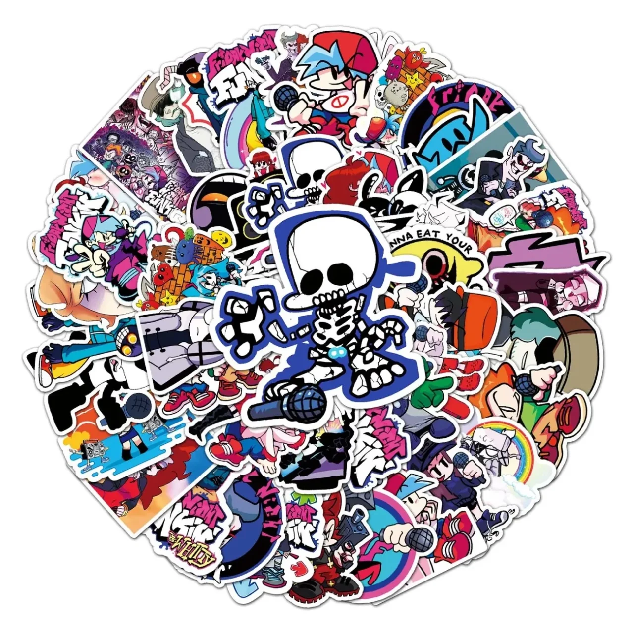 10/30/50pcs Friday Night Funkin Stickers Boyfriend Girlfriend Daddy Mommy Monster Pico Spirit Senpai Skid and Pump Decals Toys