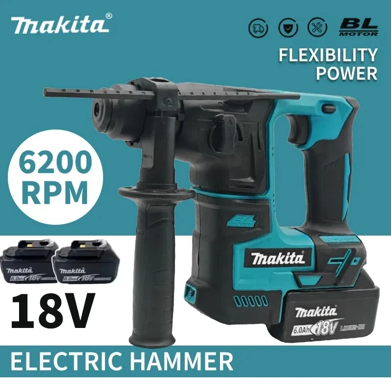 

Бесщеточный перфоратор Makita, беспроводной электрический перфоратор для литиевых аккумуляторов 18В, беспроводные дрели, электроинструменты