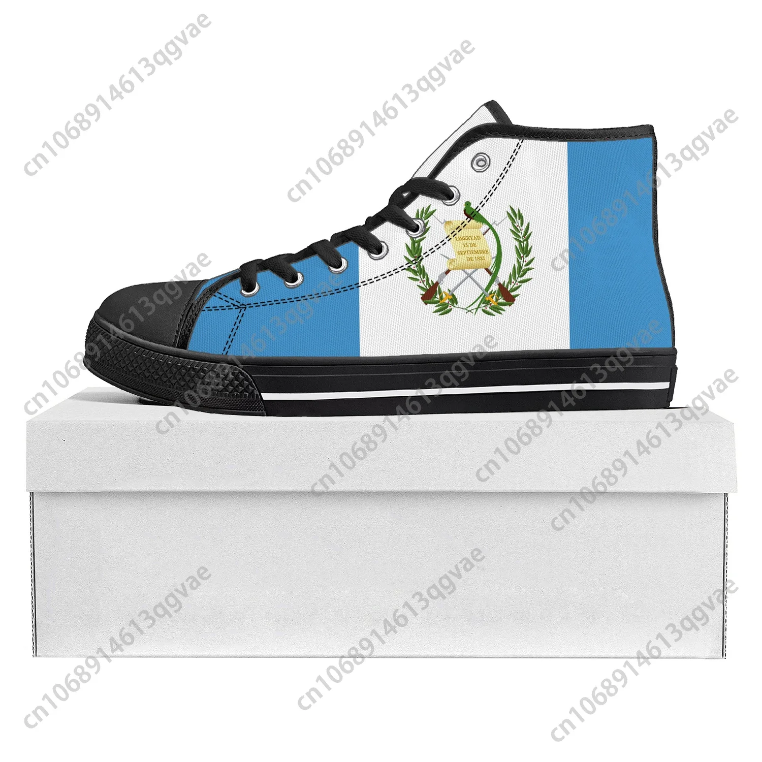 

Guatemalan Flag High Top High Quality Sneakers Mens Womens Teenager Canvas Sneaker Guatemala Casual Couple Shoes Custom Shoe