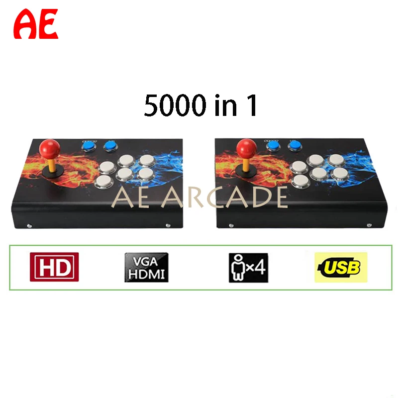 

Arcade Pandora Saga Box DX Special 5000 in 1 Retro Video Game Console Multiplayer Joysticks Led Buttons Bartop Cabinet 4 Player