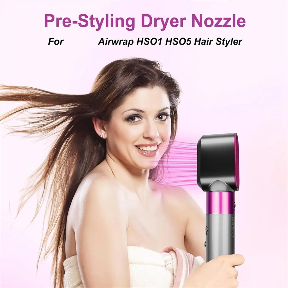 

(A75U) Upgraded Hair Straightener Attachment and Pre-Styling Dryer Nozzle Replacement for Dyson Airwrap HS01 HS05 HS08