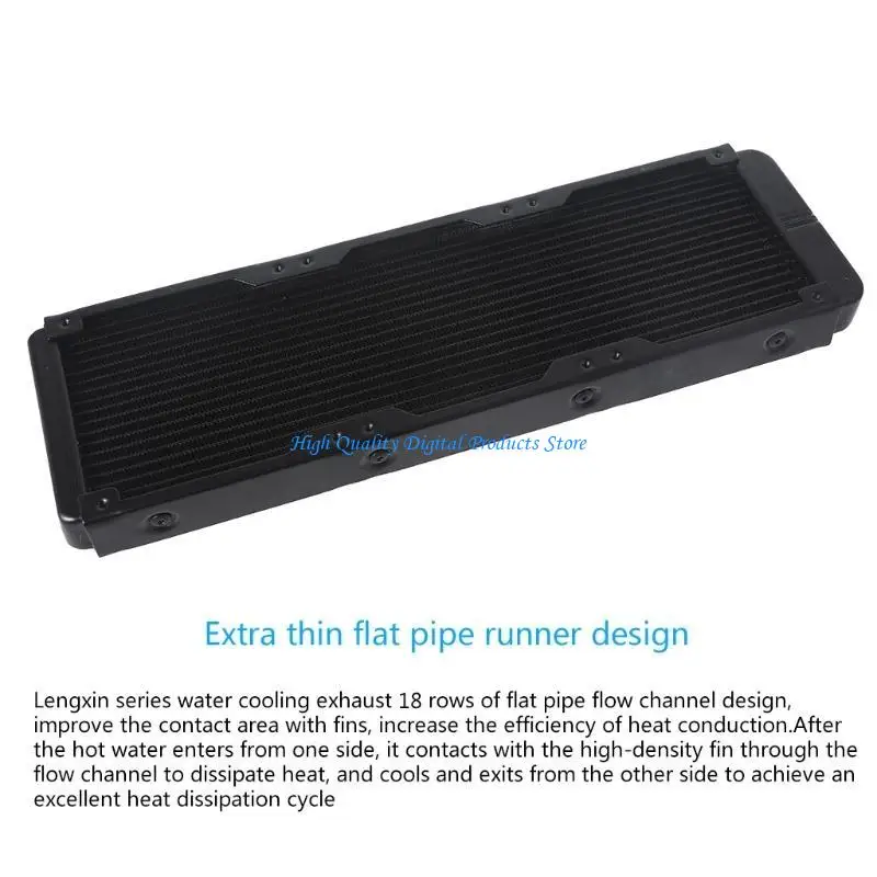 U2JE Water Cooling Computer Radiator 18 Pipe Aluminum Heat Exchanger Liquid Cooling