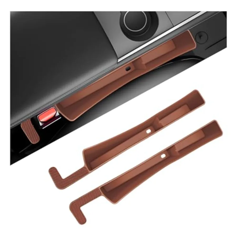 

2 PCS, Multifunctional Auto Side Seat Gap Filler Phone Holder, Universal Vehicle Storage Box Fill Gap Space Between Seats and C