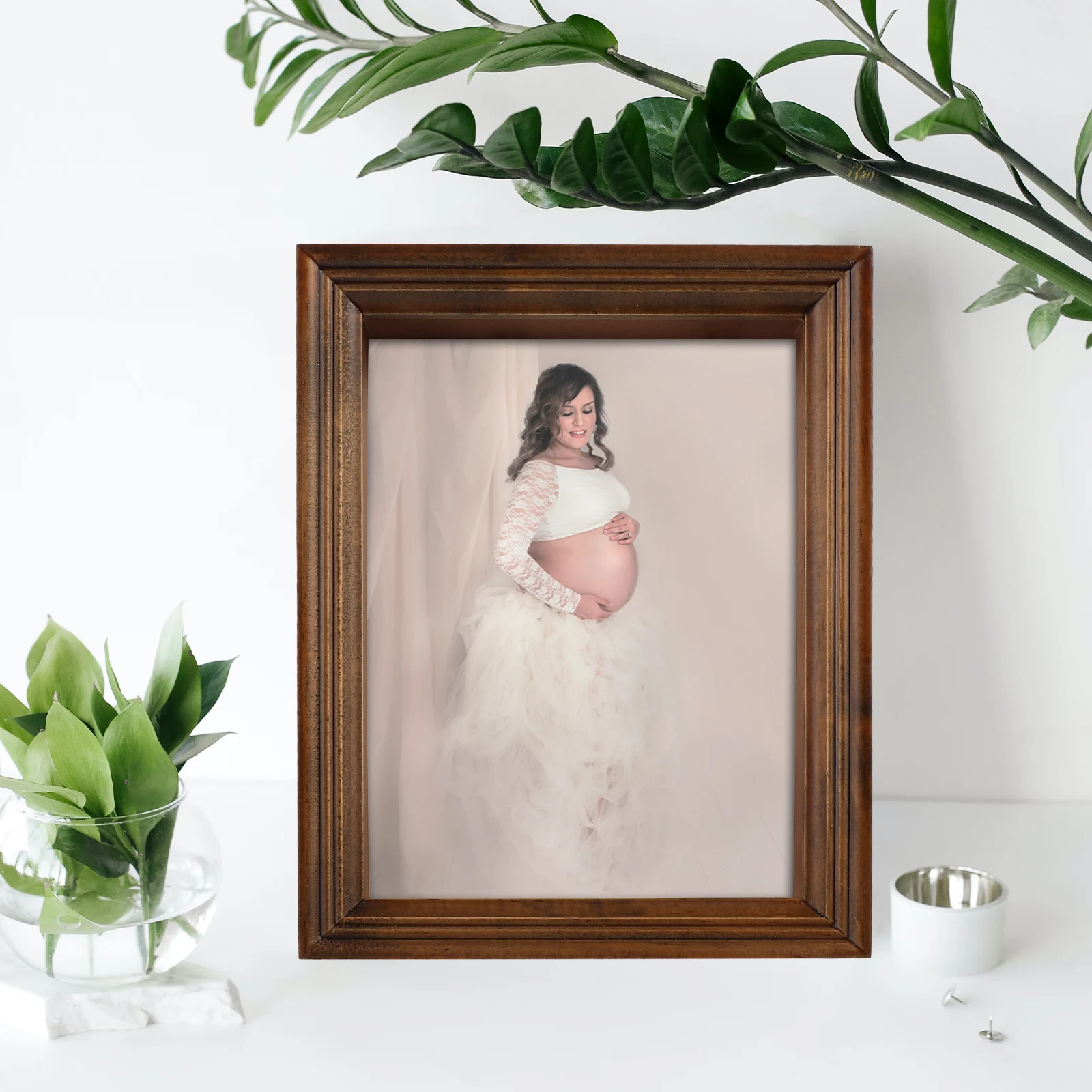 

Shadow Box Photo Frame Display Case 8 Inch for Keepsakes Memory Dried Flower Decoration Rustic Art Craft Display Case