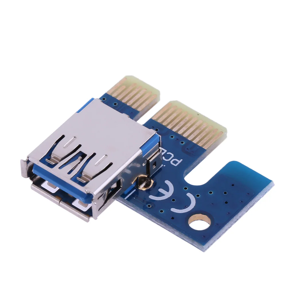 PCI Express 1X to USB 3.0 Female Adapter for PCIe Riser  BTC Mining Blue