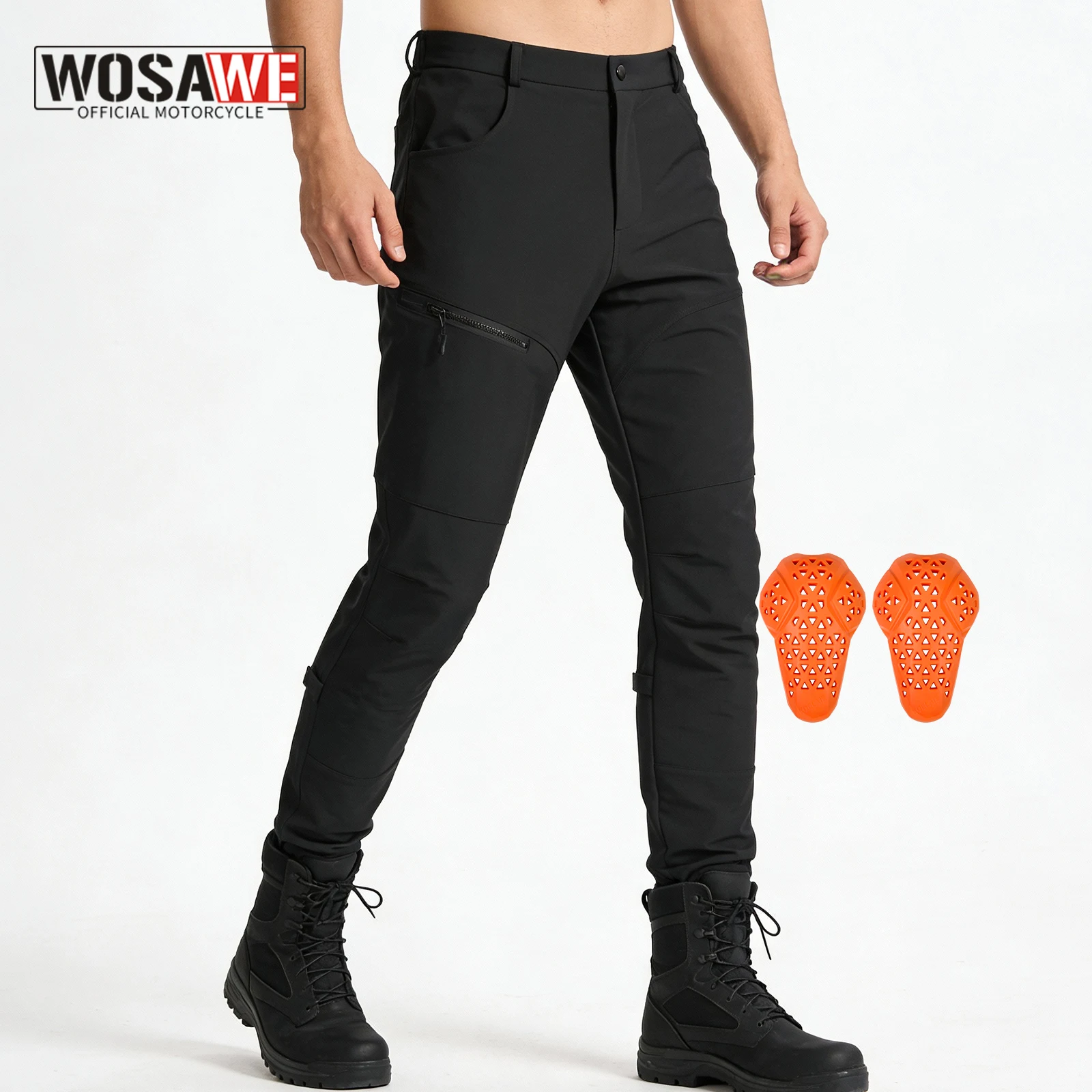 pantalon-de-moto-wosawe-pour-homme-avec-protections-de-genoux-resistant-a-l'eau-extensible-vetements-de-travail-poches-a-fermeture-eclair-ykk-sangles-de-mollet-reflechissantes