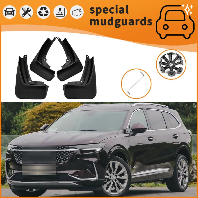 

For 16-24 Buick ENVISION models Mudguards Fender Mudflaps Front Rear Flares Splash Guards Cover Car Accessorie