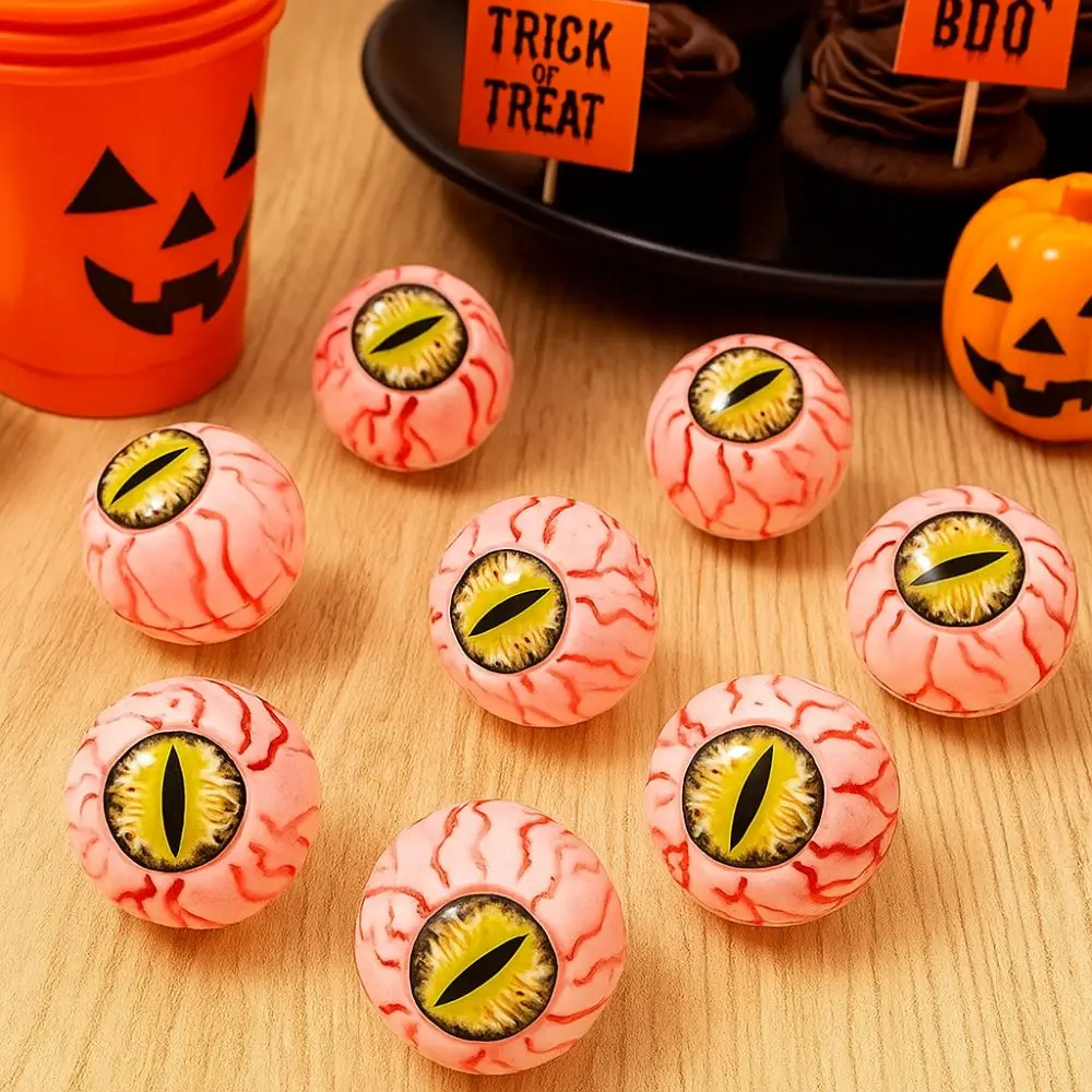 

10pcs Funny 5cm Halloween Eyeballs Simulation Realistic Red Bloodline Eye Plastic Scary Eyeballs Halloween