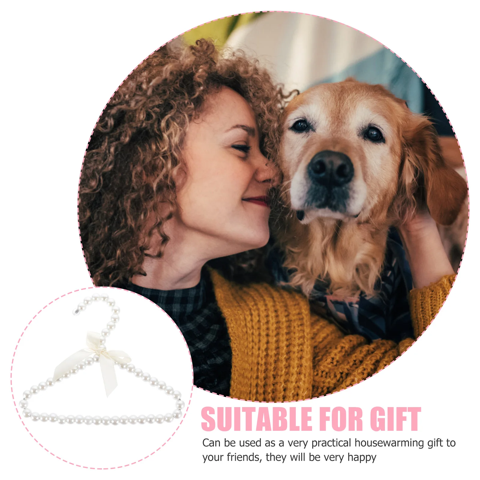 

Pet Clothes Hanger Non-Slip Lightweight Portable for Dog Cat Clothing Storage Compact Design for Home Dorm Balcony Travel Use