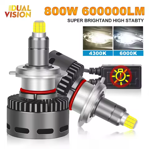 2PCS 800W H7 H11 LED 360 Canbus 9012 H9 H1 H8 D2S HB3 9005 HB4 9006 LED Car Headlight 4300K 6000K Fog Lamp Car Lights For Lens