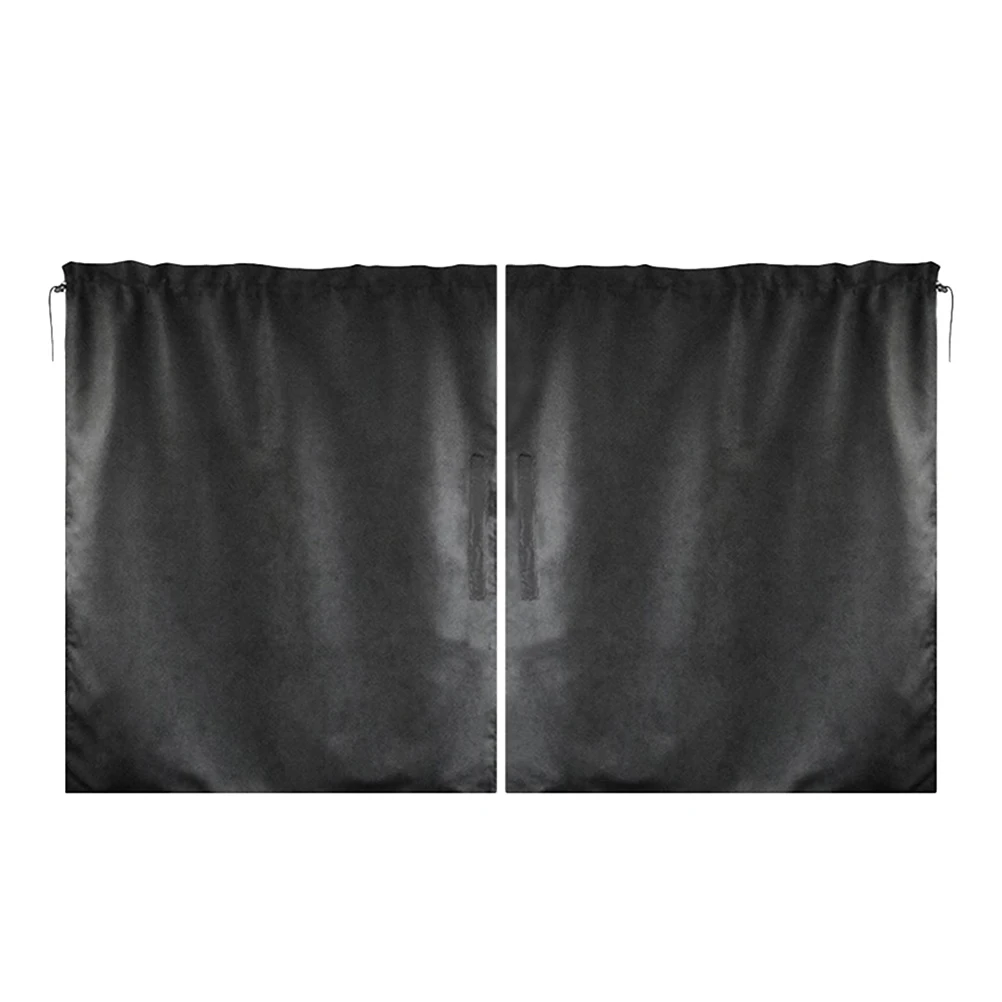 

2 Pcs Car Privacy Curtains Blackout Dense Weave Pongee Divider Shield Window Covers SUV Trucks Foldable Lightweight Storage Van