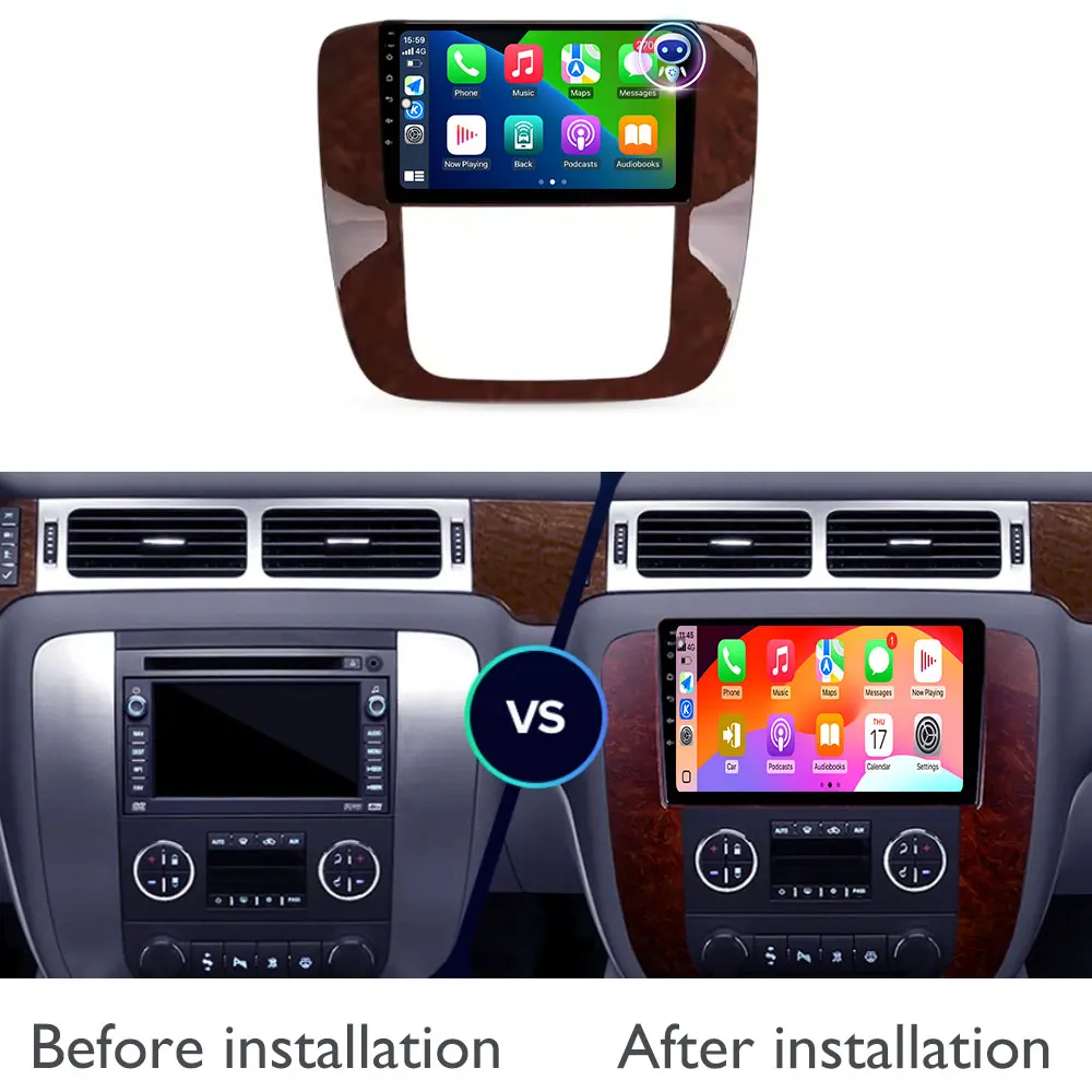 HD Android Auto For GMC Yukon 3 GMT 900 ForChevrolet Tahoe 3 2006 -2014 Car Radio MultimediaVideo Player Navigation Android 16