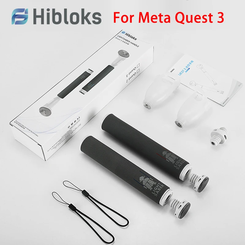 

Hibloks VR lightsaber For Meta Quest 3 Accessories Long Stick Controllers Extension Grips Stand Golf Game Rod for Oculus Quest 3