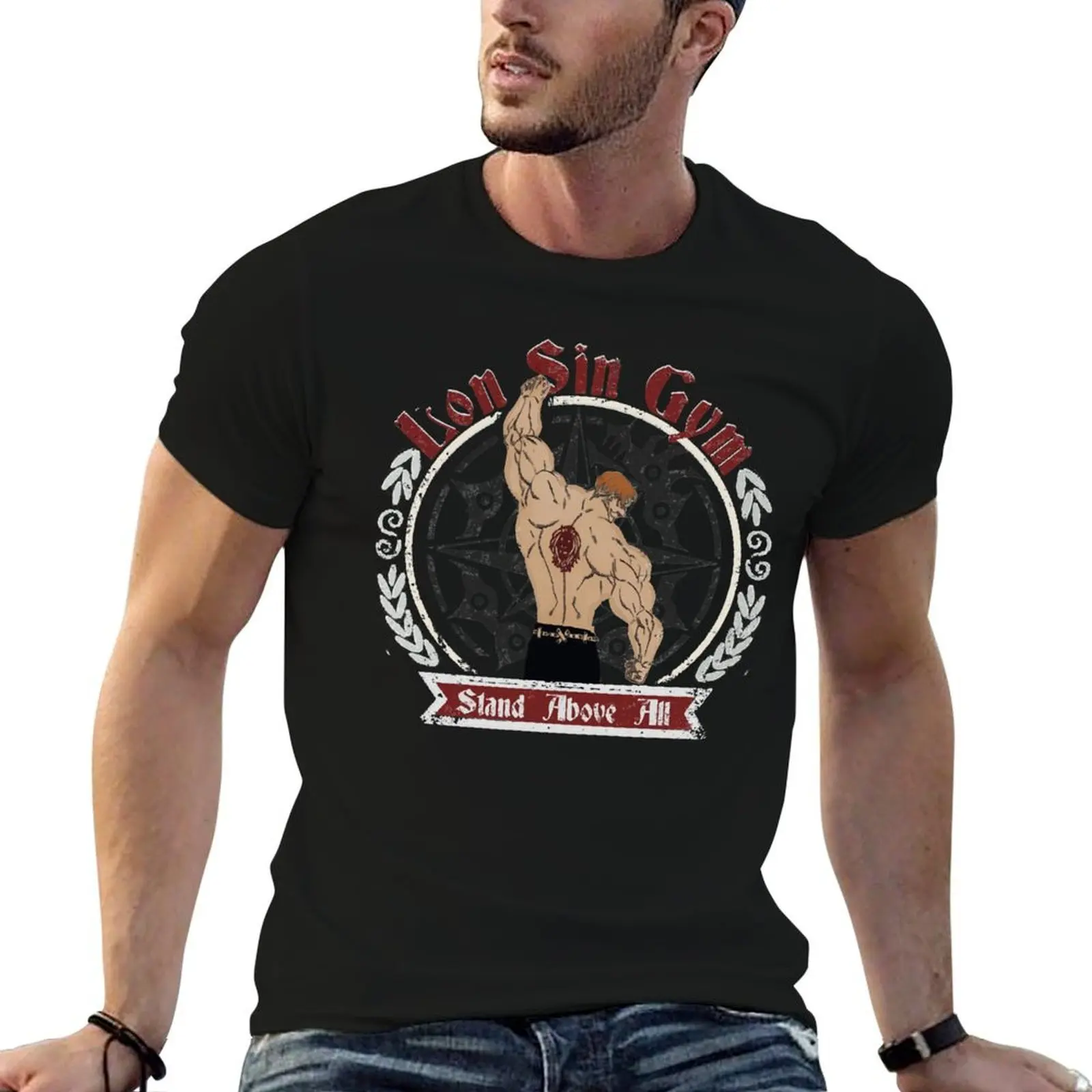 

Escanor Gym Essential T-Shirt man t shirt designer t shirts for man pack white t shirts for man graphic vintage T-shirt