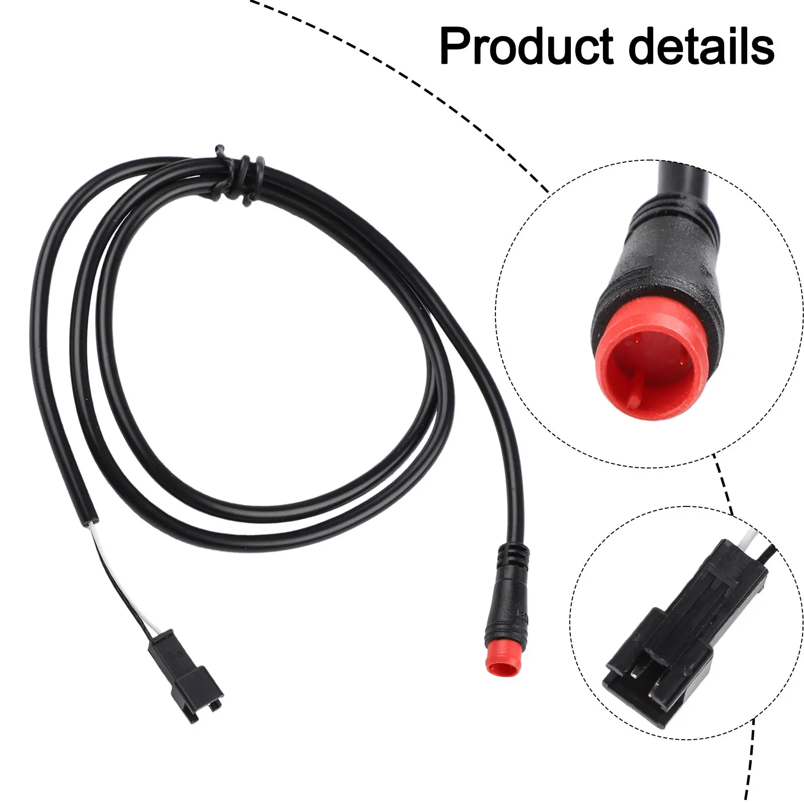 Electric bike 2 pin brake extension cable waterproof with male to female connectors for scooter and ebike 830mm length PVC