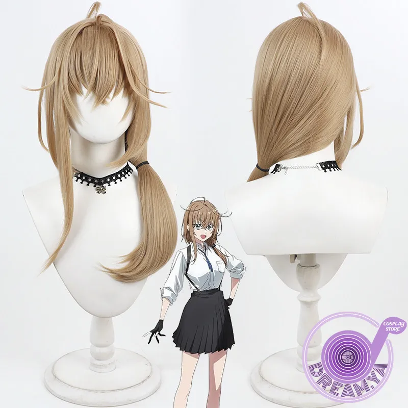 Kuze Shiina Cosplay Wig Magical Girl Lyrical Nanoha Linen 60cm Heat Resistant Synthetic Hair Halloween Party Role Play Carnival