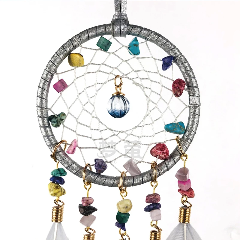 Creative Dream Catcher Wind Chime Hand-woven Feather Car Pendant Bedroom Curtain Hanging Ornaments Festival Gift Home Decoration