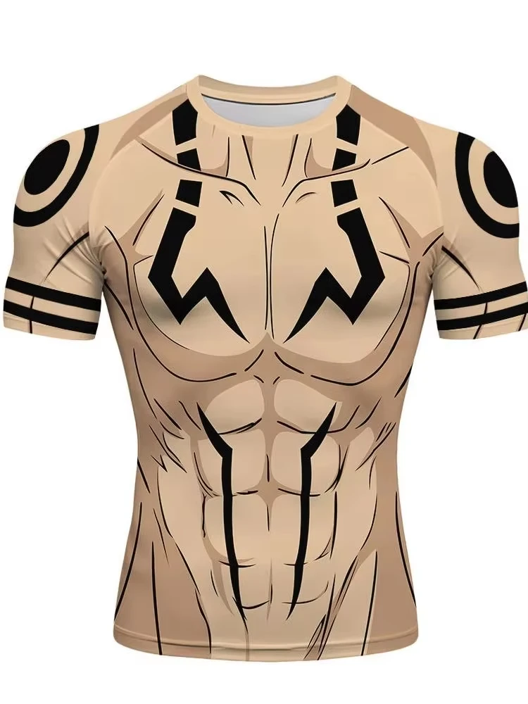 2026 Summer Jujutsu Kaisen Sukuna Tattoo T-Shirt 3D Print Breathable Gym Fitness Workout Streetwear Unisex Tops for Kids Adults