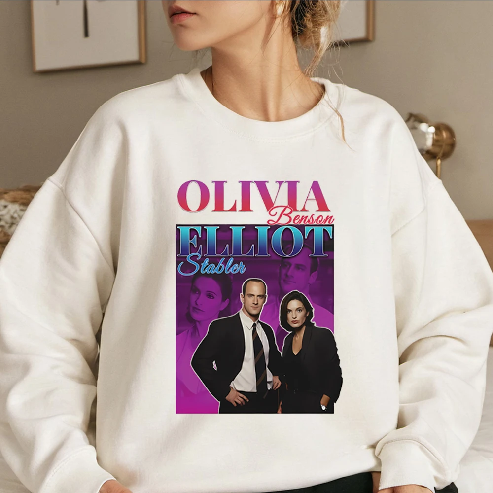 Law and Order SVU Sweatshirt Tv Series Inspired Elliot Stabler and Olivia Benson Hoodie Elliot Olivia Homage Crewneck Sweatshirt