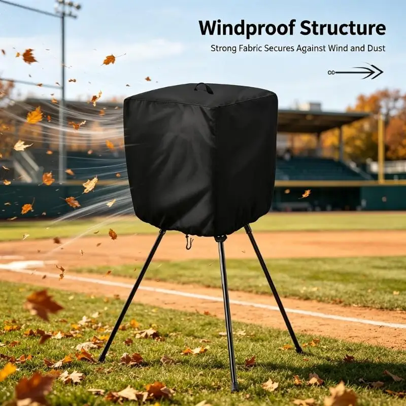 Pitching Machine Cover for Backyard Storage, 600D PVC-Backed Cloth, Dust Cover for Softball and Baseball Training Gear, 37JD