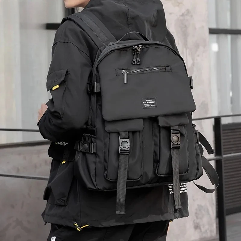 

Men's Large Capacity Backpack, High School College Student School Bag, Men Laptop Travel Backpack