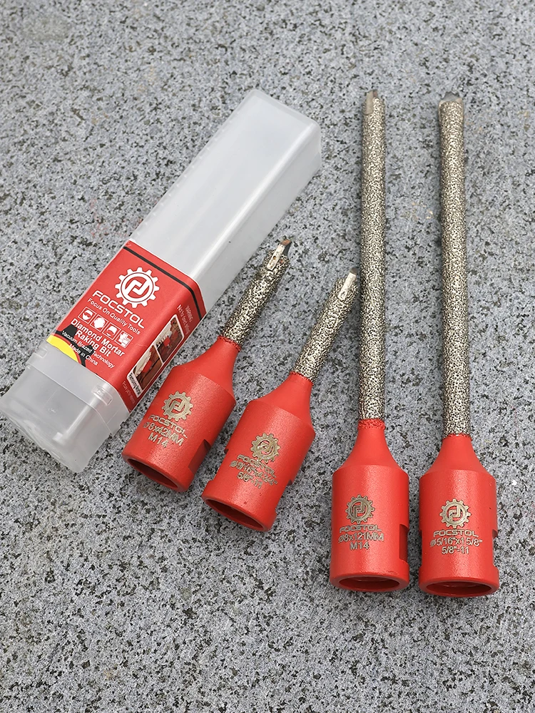 

FOCSTOL 8mm Diamond Milling Bit Hard Alloy Mortar Removal Finger Bit for Expanding Holes between Bricks And Stones