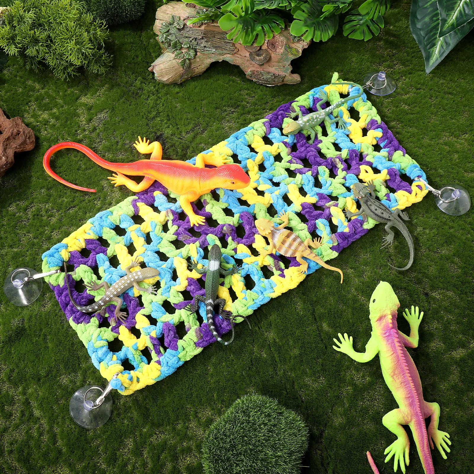 

Reptile Hammock Bearded Dragon Lizard Bed Pet Resting Mat Cotton Comfortable Safe Space Saving Versatile Easy Cleaning Strong
