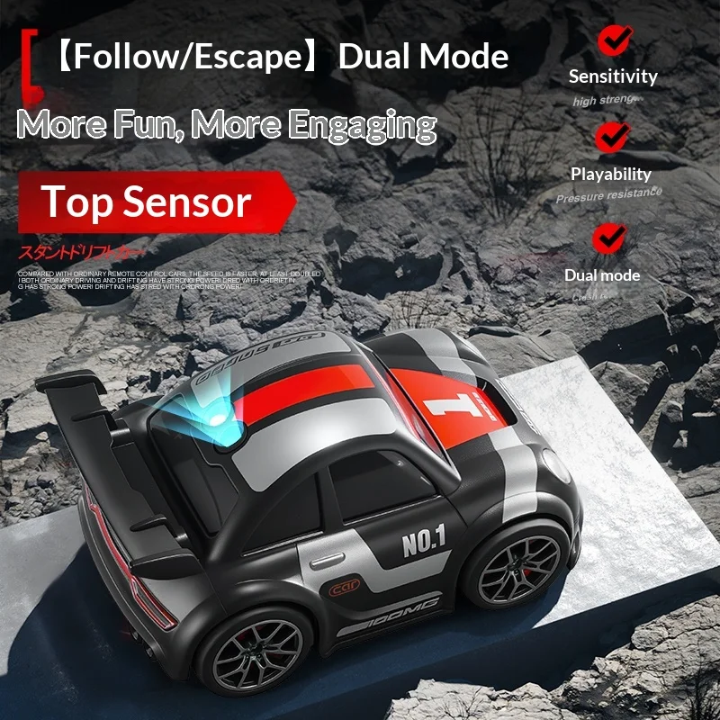 6L stunt car, more fun following escape mode, with lighting, music, sensor remote control, suitable for indoor and outdoor play