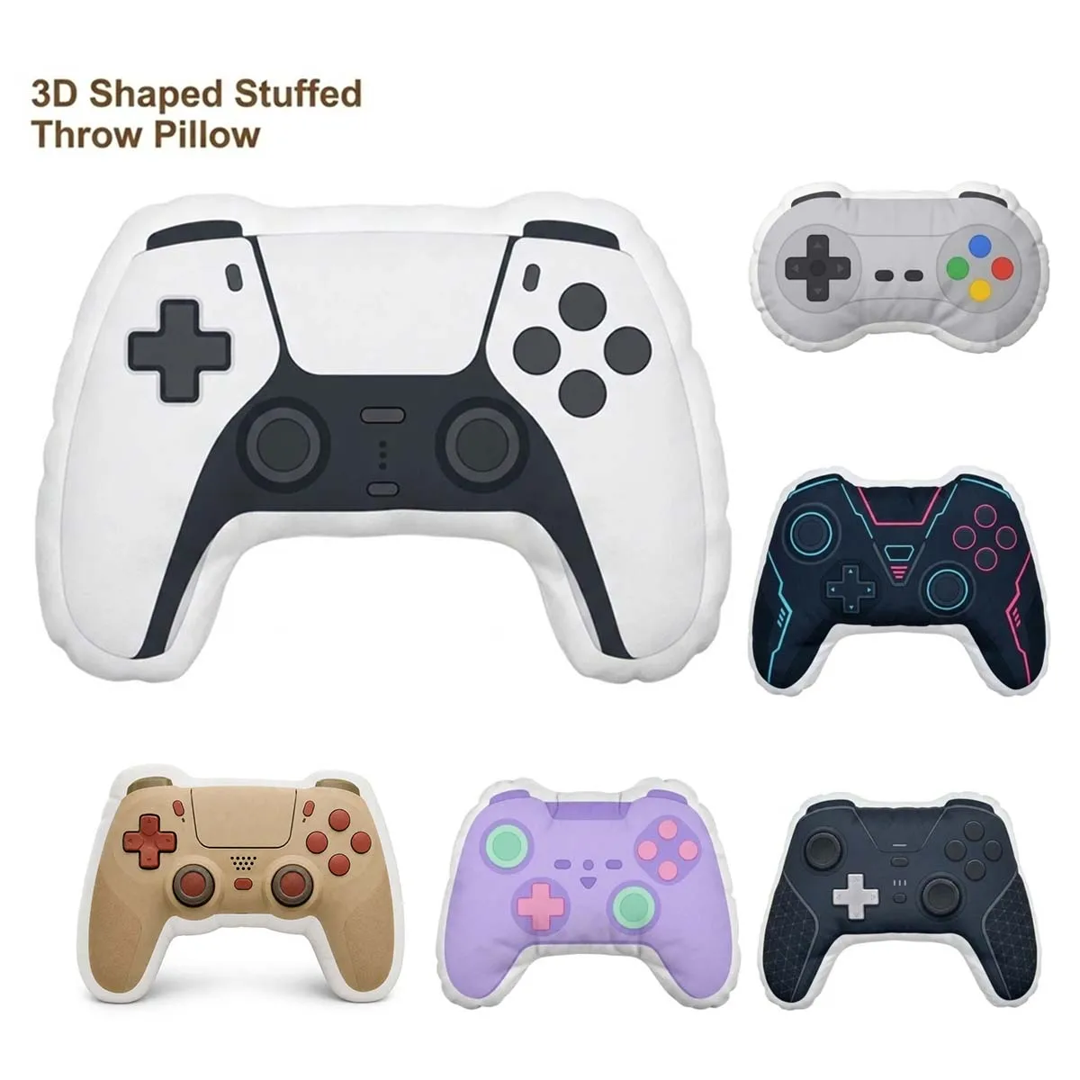 Gaming Gamer Controller Console Joystick VideoGame Plush Pillow Cushion Irregular Stuffed Throw Pillow Home Decor Gift Sofa