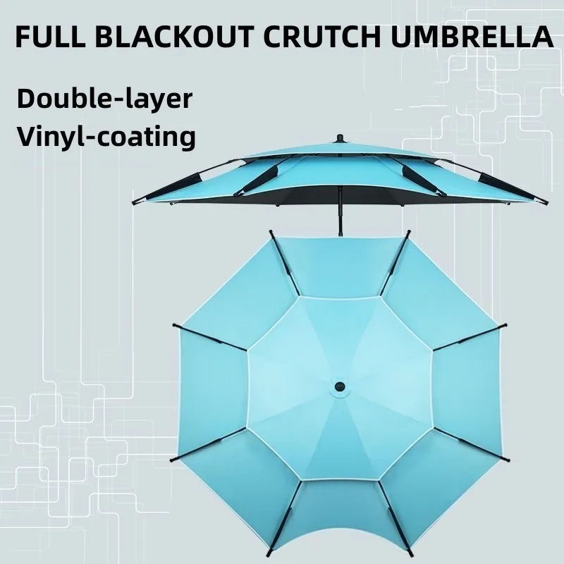 Imagem -04 - Double Layer Parasol Fishing Umbrella Grande Ajustável Proteção Solar Impermeável Anti-uv Acessórios de Pesca 1.82.6m