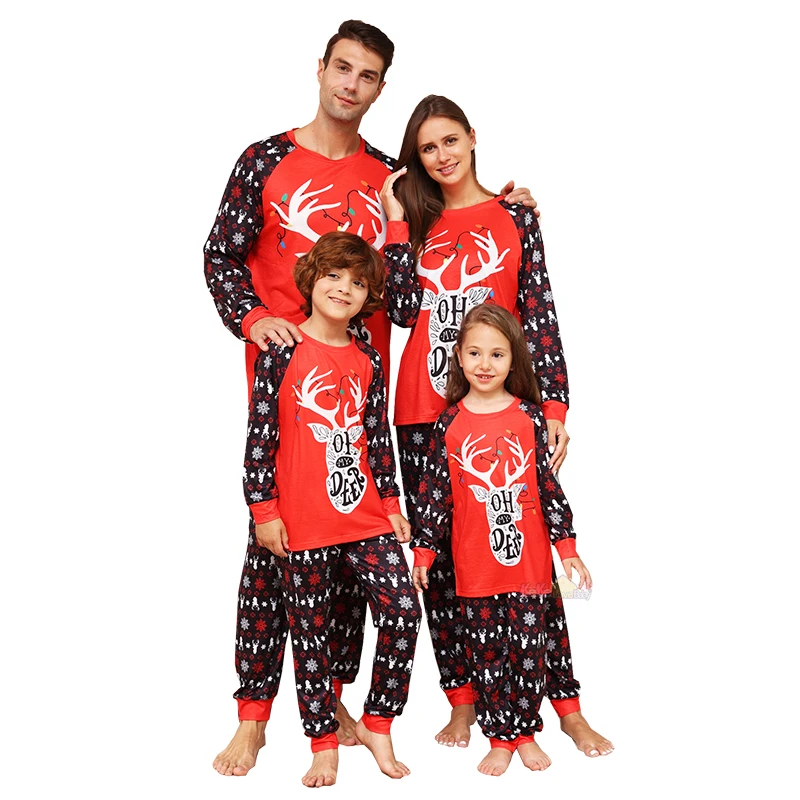 

Family Christmas Matching Outfits Pajamas Set Adult Father Mother Kid Same Pyjamas 2024 New Xmas Baby Boy Girl Clothes Sleepwear