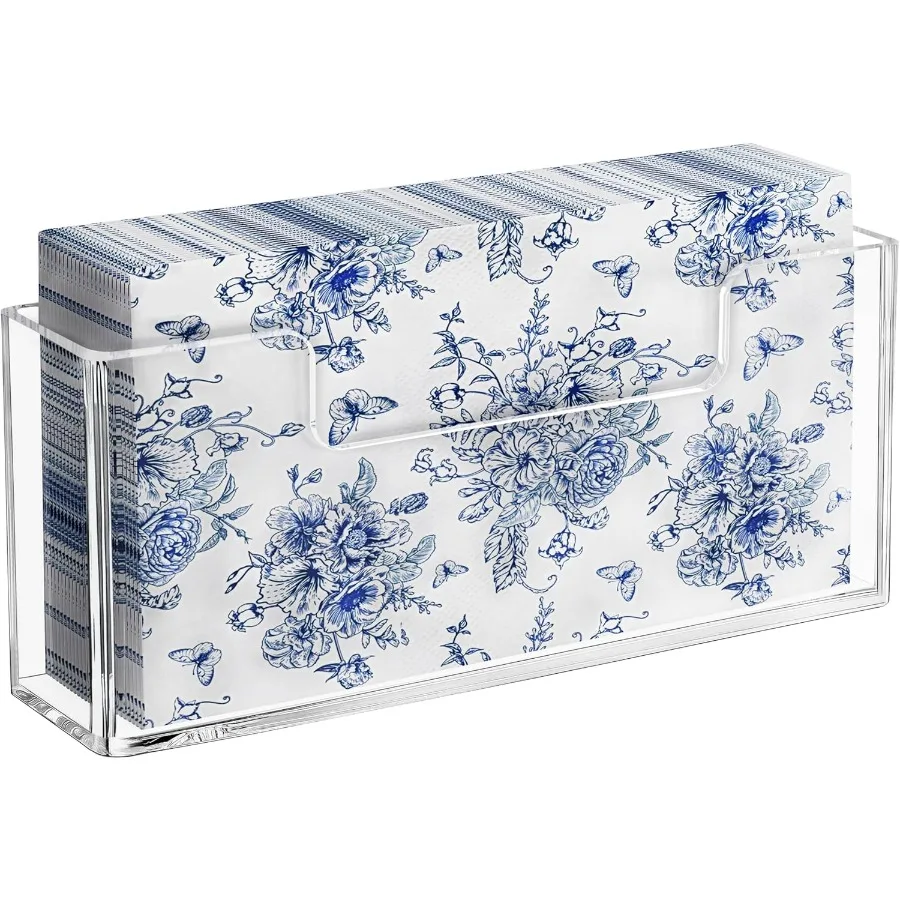 

Acrylic Guest Towel Paper pkin Holder for Bathroom - Clear Waterproof Vertical Stand Disposable Paper Hand Towel Dispenser Mode