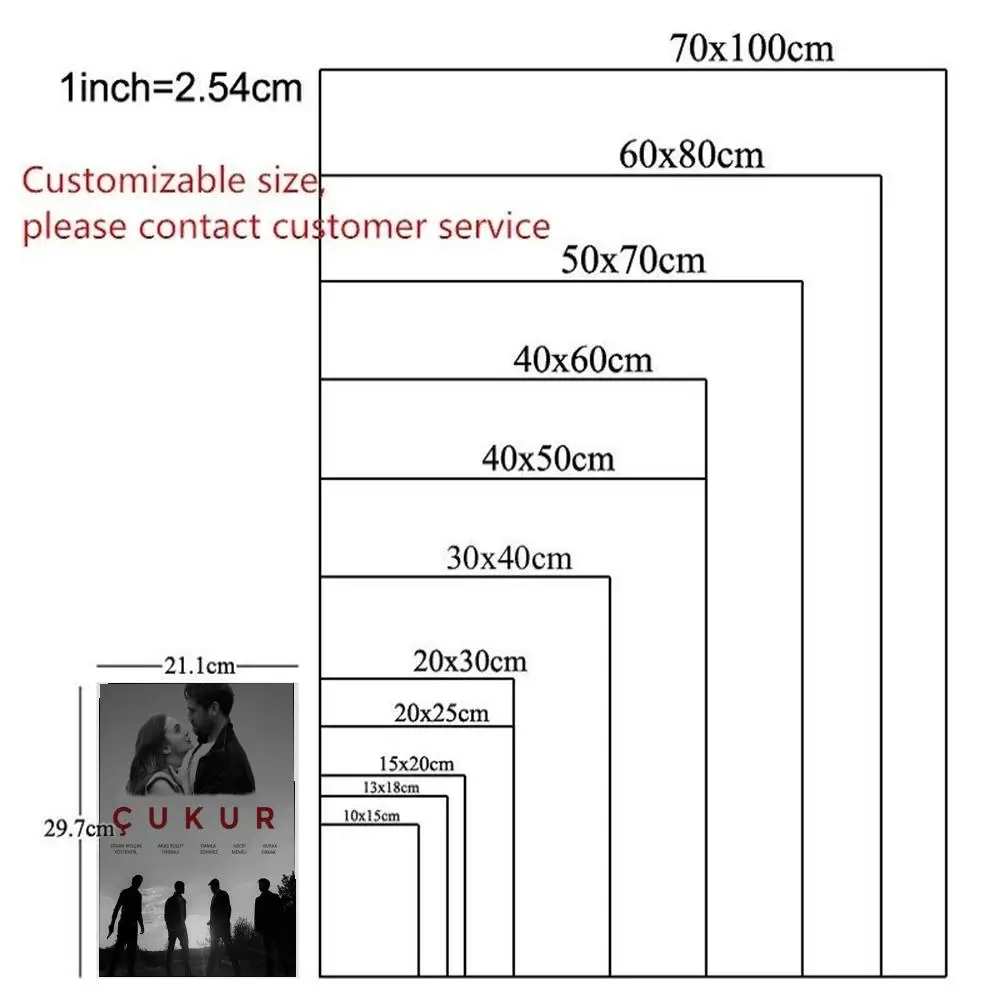 المسلسل التلفزيوني التركي C-Cukur ملصق HD أنيمي موضوع ساخن المغني/OST/فيلم مقاوم للماء عصا ذاتية ديكور المنزل