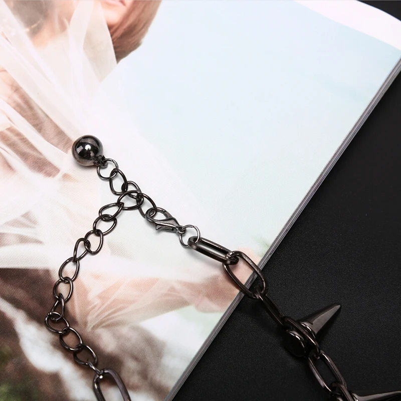 Punk Goth Handmade Rivets Chokers Necklace Spike Rivet Necklace Rock Gothic Chokers 1PC