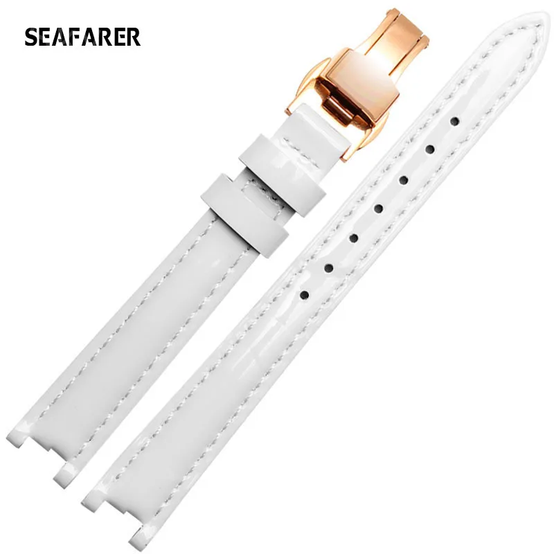 Genuine Leather Women\'s Watch Strap for 1853 Tissot T094 Flamenco Series T094210 Watch Bracelet Soft Breathable 12mm Watch Band