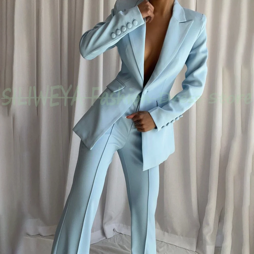 

2025 Stylish Office Lady Suits Single Breasted 2 Pieces Jacket Pants Luxury Chic Outfits Smart Casual Trajes De Mujer Elegante