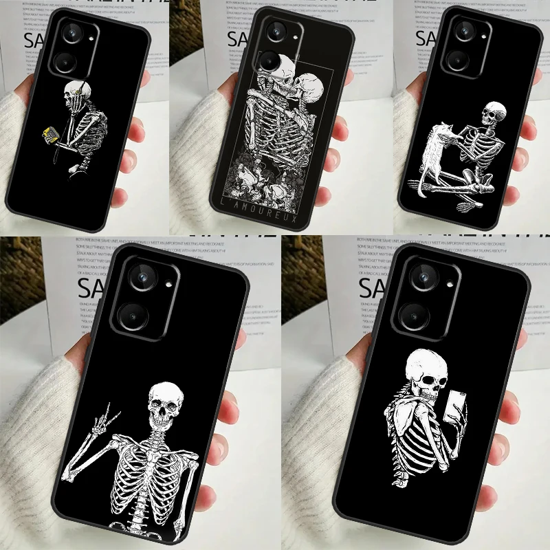 Aesthetics Skeleton For Realme GT Neo 5 GT5 9 10 11 12 Pro Plus C30 C31 C33 C35 C25s C21Y C51 C55 C67 C53 Case